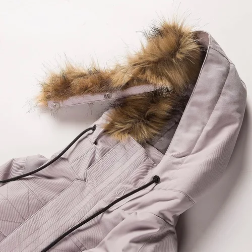 Vista 5 de Volcom Fawn - Chaqueta con capucha para mujer con aislamiento para snowboard y esquí, Violeta (Violet Ice)