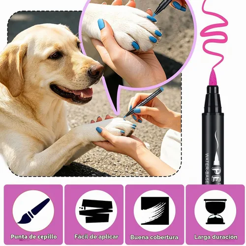 Vista 5 de Esmalte de uñas para perros, regalo de cumpleaños para perros, 18 colores de esmalte de uñas de perro, de secado rápido, seguro para perros,