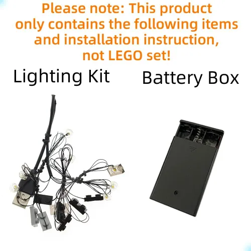 Vista 3 de GEAMENT Kit de luz LED compatible con locomotora de cocodrilo LEGO - Juego de iluminación para modelo de construcción Creator 10277