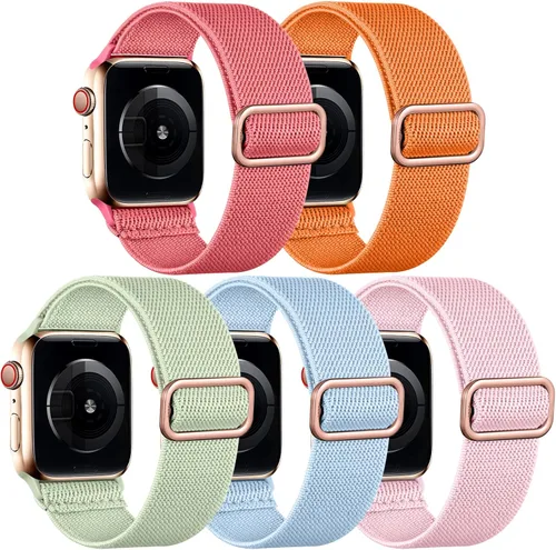 Vista 10 de Easuny Bandas elásticas bohemias compatibles con Apple Watch de 1.5 pulgadas, 1.57 pulgadas, 1.65 pulgadas y de 1.73 pulgadas para mujeres, hombres