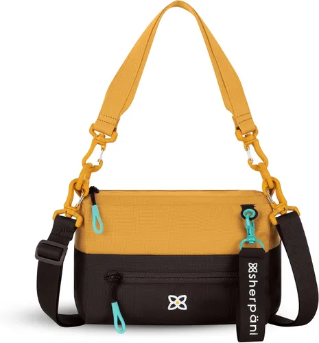 Vista 31 de Sherpani Skye - Bolso cruzado pequeño, de nailon, ligero, para mujer, con protección RFID