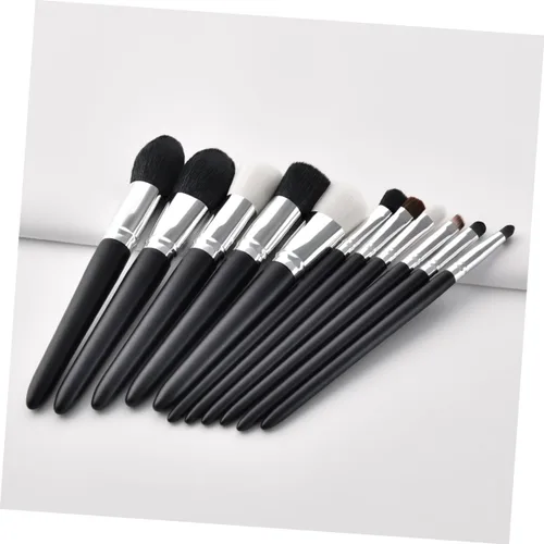 Vista 3 de POPETPOP Cepillo de prevención de maquillaje de desperdicio, cepillo de pelo de cabra para mujer, brochas de maquillaje Bling Maquillaje para mujer
