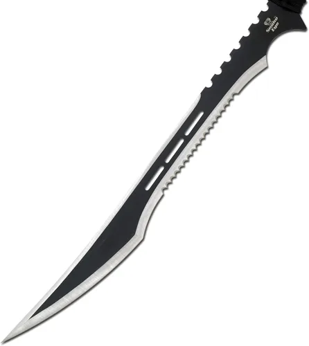 Vista 4 de Snake Eye Tactical - Espada de fantasía con funda de nailón, machete para exteriores y camping Plateado negro