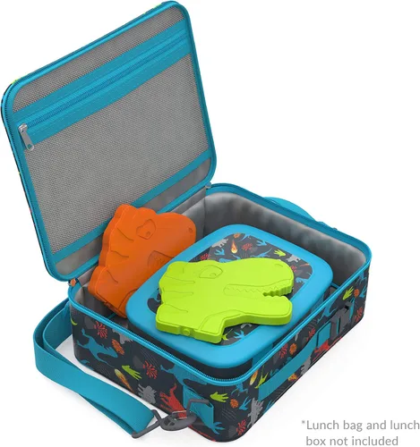 Vista 4 de Bentgo Buddies - Bolsas de hielo delgadas reutilizables para loncheras, bolsas de almuerzo y enfriadores, multicolor, paquete de 4