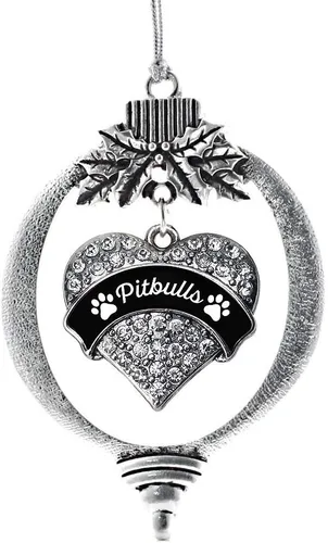 Vista 73 de Inspired Silver Adornos festivos de dije de corazón pave de plata con circonitas cúbicas