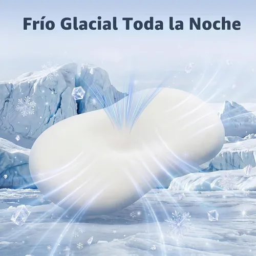 Vista 5 de AIRSKY Almohadas refrescantes de espuma viscoelástica, almohadas de alivio Almohada cervical ergonómica para dormir de lado y espalda, almohada