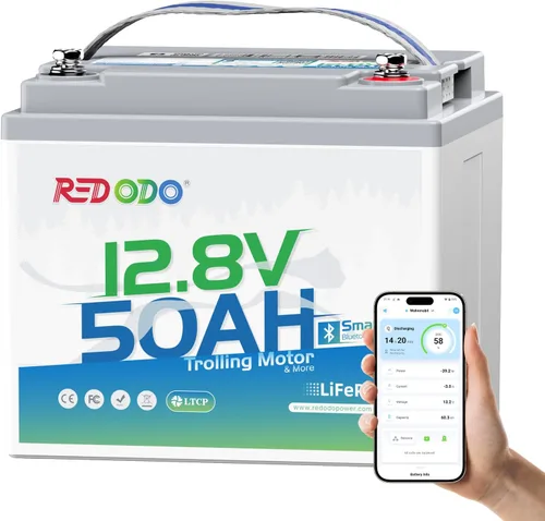 Vista 16 de Redodo Batería de litio LiFePO4 de 12V 20Ah, batería de arranque de 800CCA, batería marina del grupo U1 con BMS incorporado, batería de litio