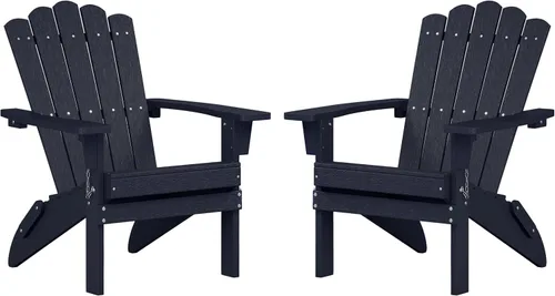 Vista 19 de Silla Adirondack plegable HDPE 1 paquete, marrón Marrón oscuro