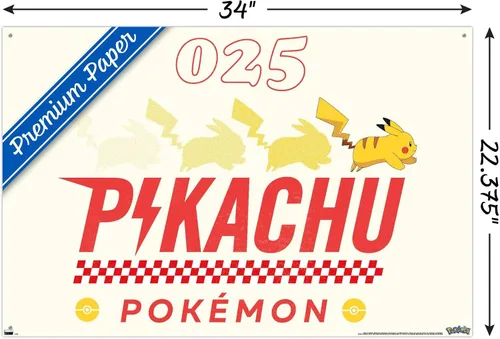 Vista 3 de Pokémon - Póster de pared de nostalgia Pikachu con chinchetas