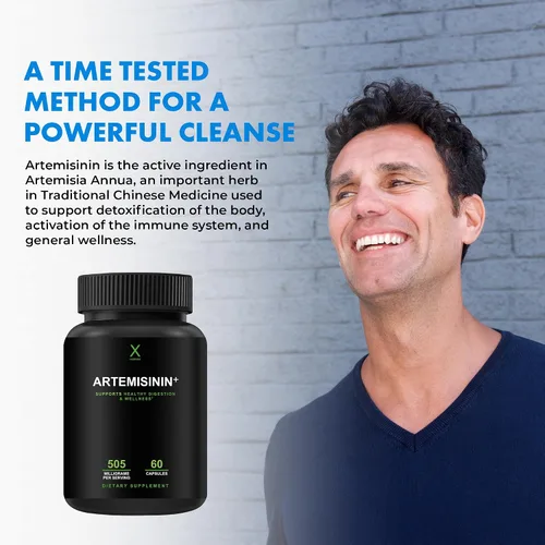 Vista 4 de HUMANX Artemisinina de 505 mg con bioperina para una mayor absorción, apoya el envejecimiento, la digestión y la inmunidad saludables, probado por