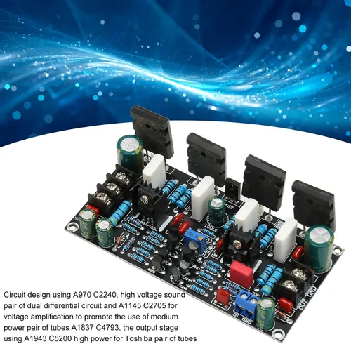 Vista 4 de Placa de amplificador de potencia mono de 200 W, módulo de tablero de amplificador de potencia digital de alta potencia A1943 C5200, placa