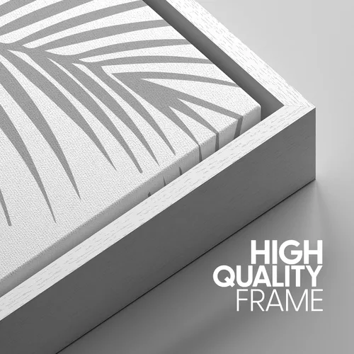 Vista 160 de SIGNWIN Lienzo enmarcado para pared, juego de arte de collage de hojas transparentes en blanco y negro, ilustraciones de naturaleza silvestre, arte