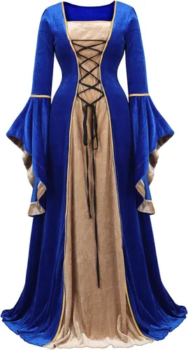 Vista 152 de Kranchungel - Vestidos renacentistas de estilo medieval/irlandés/campesino para mujer; disfraz de hada, para bailes
