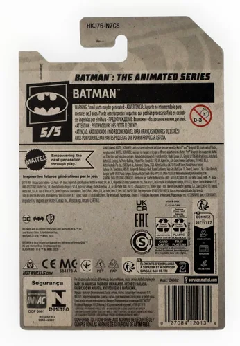 Vista 2 de Hot Wheels Batman Batmobile (5/5 Serie Animada Oro 169/250)