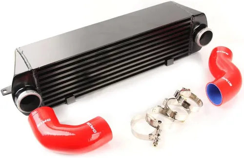 Vista 11 de G-PLUS Intercooler de sobrecarga de montaje superior de aluminio atornillado compatible con Mini Cooper 2002-2006
