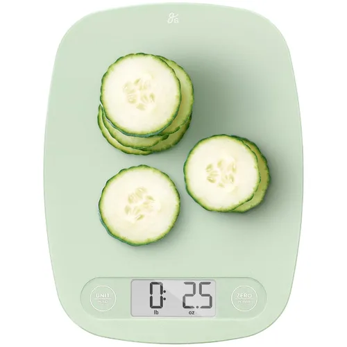 Vista 10 de Greater Goods Báscula de alimentos – Báscula digital de cocina, precisión de 1g (0.035 oz), tara fácil y conversión rápida, diseño compacto delgado