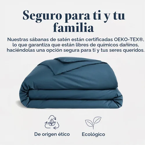 Vista 4 de Brooklinen Funda de edredón de satén de lujo de calidad hotelera, tamaño Abismo