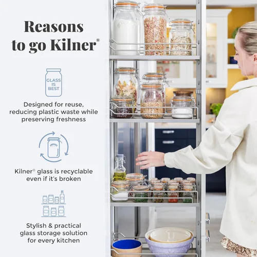Vista 7 de Kilner 0025.899 - Juego de tarros de desayuno, 0,35 litros