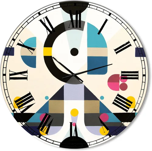 Vista 12 de DesignQ 'Personality' - Reloj de pared grande y moderno de 3 paneles para el hogar, dormitorio, baño, oficina, sala de estar