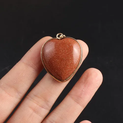 Vista 6 de LE SKY 8 colgantes de piedra natural en forma de corazón, piedra de ágata de cristal curativo para hacer joyas y collares