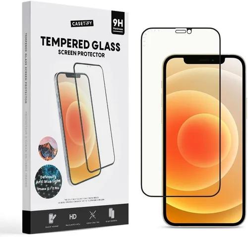 Vista 2 de CASETiFY Impact Protector de Pantalla Anti-Luz Azul [Vidrio Templado] para iPhone 13/13 Pro/14
