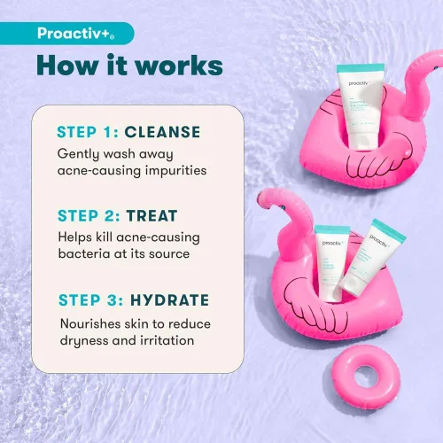 Vista 3 de Proactiv+ Tratamiento avanzado de acné para el cuidado de la piel en 3 pasos – Jabón facial con ácido salicílico, tratamiento para minimizar