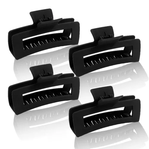 Vista 7 de Ahoney Pinzas de pelo negras extra grandes de 5 pulgadas (4 piezas) - Pinzas gigantes para cabello largo grueso, agarre fuerte, clips de plátano