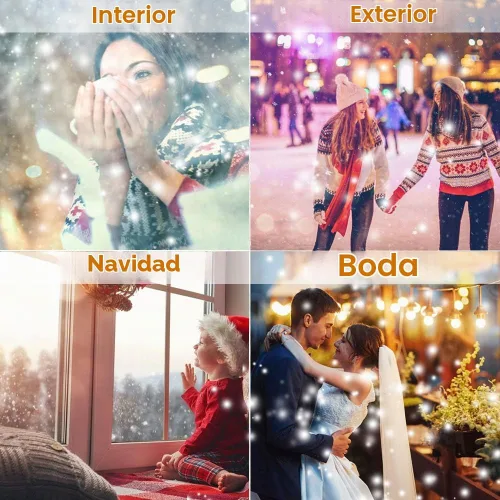 Vista 5 de Proyector de luz de Navidad, para interiores y exteriores, proyector de luces con control remoto, lámpara giratoria para Halloween, Navidad, boda