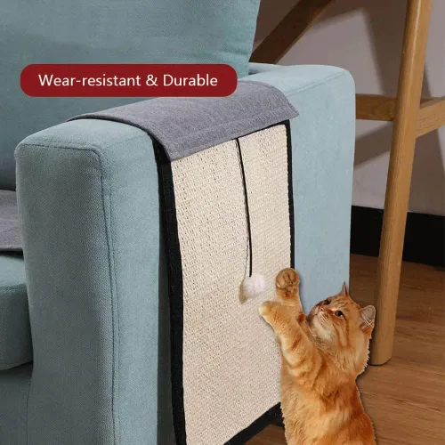 Vista 3 de Almohadilla para arañazos para gatos, sofá y muebles, protector de sisal natural para gatos, protector de sofá para gatos de interior, garras