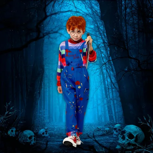 Vista 7 de POEWAUVE Classic Kids Costume for Boys and Girls - Kids Halloween Costume for Child Play (3-12YRS)