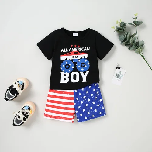 Vista 3 de YALLET Ropa para niños pequeños de 1 a 5 años, camiseta de manga corta y jeans rasgados de 12, 18, 24 meses, conjunto de pantalones para bebé