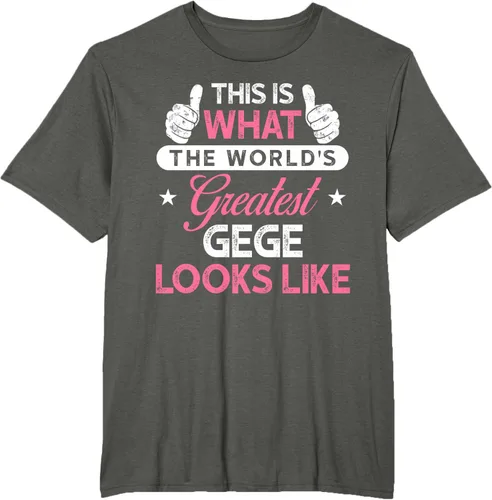 Vista 5 de Gege Gift: World's Greatest Gege T-Shirt, Negro