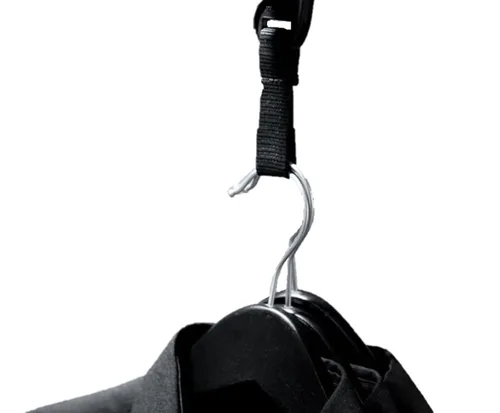 Vista 2 de NAHANCO Spacemaker - Gancho resistente para colgar ropa en el backroom/almacén, 5 ½ pulgadas, negro, 100/caja (GHB200)
