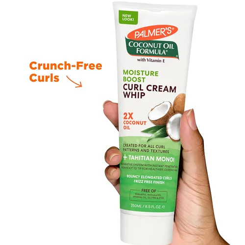 Vista 6 de Palmer's Crema de látigo para rizos con fórmula de aceite de coco, 8.5 onzas.