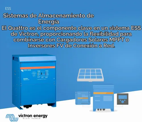Vista 4 de Victron Energy Quattro - Inversor de onda sinusoidal pura de 5000 VA de 12 voltios y cargador de batería de 220 amperios