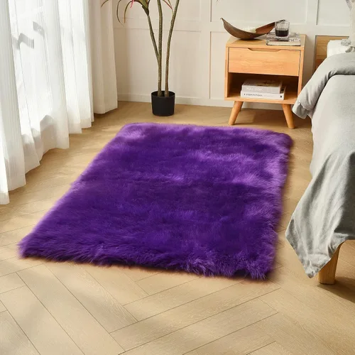 Vista 57 de duduta - Alfombra de pelo sintético de lana de oveja beige 2x3 pies, suave y esponjosa, funda para silla de pelo mullido, alfombra pequeña