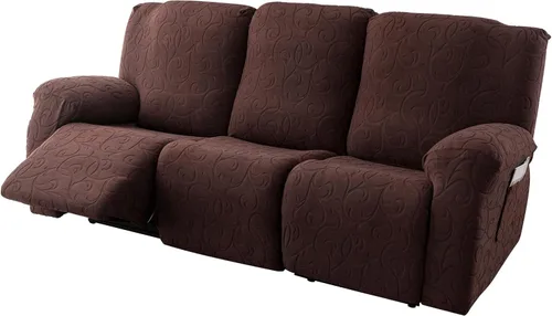 Vista 29 de Funda para Sillón Reclinable de 4 Piezas Elástica, Funda Deslizable de Sofá, Cubierta de Sofá para Sofá Reclinable de 1 Asiento, Protector