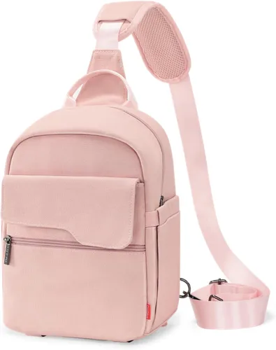 Vista 12 de Cwatcun - Bolso para cámara cruzado al hombro y bandolera, maletín ligero para fotografía DSLR/SLR/sin espejo con soporte para trípode y funda
