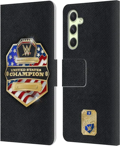 Vista 233 de Head Case Designs Officially Licensed WWE Cruiserweight Champion Title Belts Leather Wallet Case Compatible with Samsung Galaxy A07 4G Campeón