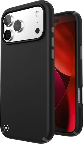 Vista 2 de Speck PRESIDIO2 PRO - Funda para iPhone 17, compatible con MagSafe, funda protectora delgada, color negro/gris pizarra/blanco
