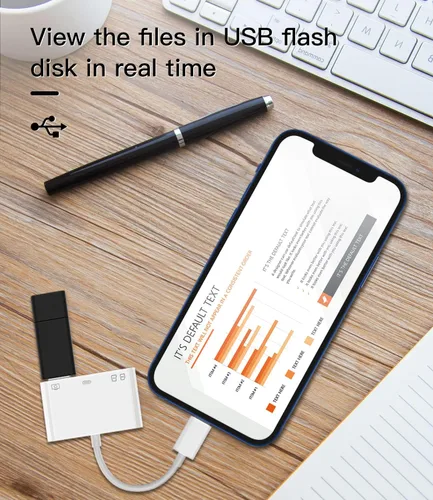 Vista 4 de Cámara Micro SD TF lector de tarjetas de memoria Lightning macho a USB3.0 hembra adaptador OTG Cable para Apple iPhone 11 12 mini max pro xs xr x