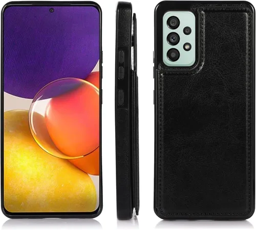 Vista 8 de UEEBAI Funda para Samsung Galaxy A53 5G, funda de cuero PU de lujo con [dos cierres magnéticos] [ranuras para tarjetas] Función de atril Durable A