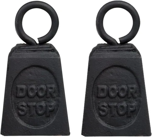 Vista 2 de Esschert Design Tope de puerta de peso, negro