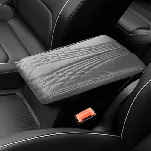 Vista 12 de Almohadilla para reposabrazos de automóvil, cuero/algodón viscoelástico, estilo universal, funda de consola central de automóvil, protector Beige