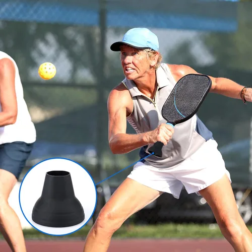 Vista 6 de TOBWOLF 2 piezas de recolector de pelotas de pickleball, recogedor superior de pickleball de silicona, succión universal para pala de pickleball