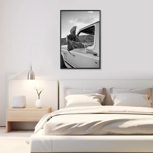 Vista 4 de FBKDVC Arte de Pared de Lienzo Vaquero Occidental Vintage Mujer con Botas de Vaquera Pósteres en Blanco y Negro Impresiones Estéticas Feministas