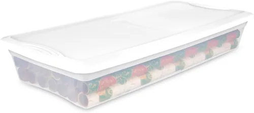 Vista 20 de Sterilite - Paquete de 12 cajas de almacenamiento apilables con tapas a presión; contenedor organizador de plástico resistente para armario, baño