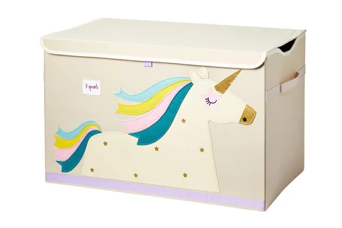 Vista 10 de Cajón de juguetes 3 Sprouts, Oso negro Lid and handles, Collapsible bin trunk or basket, Boys and girls playroom, Nursery storage, Large toy and