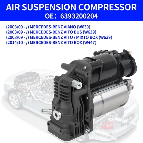 Vista 7 de Reemplazo de la bomba del compresor de la suspensión del aire para el OEM 6393200204 de Mercedes-Benz Viano/Vito W639 V639 V639