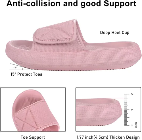 Vista 5 de kihutor Cloud Slides For Women and Men, Pillow Slippers Bathroom Slides, Soft Comfy Thick Sole Sandals Quick Drying Pillow Slides